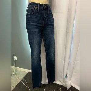 Madewell Womens 10" High-Rise Skinny Jeans Med Blue Wash Denim Size 27 T Stretch